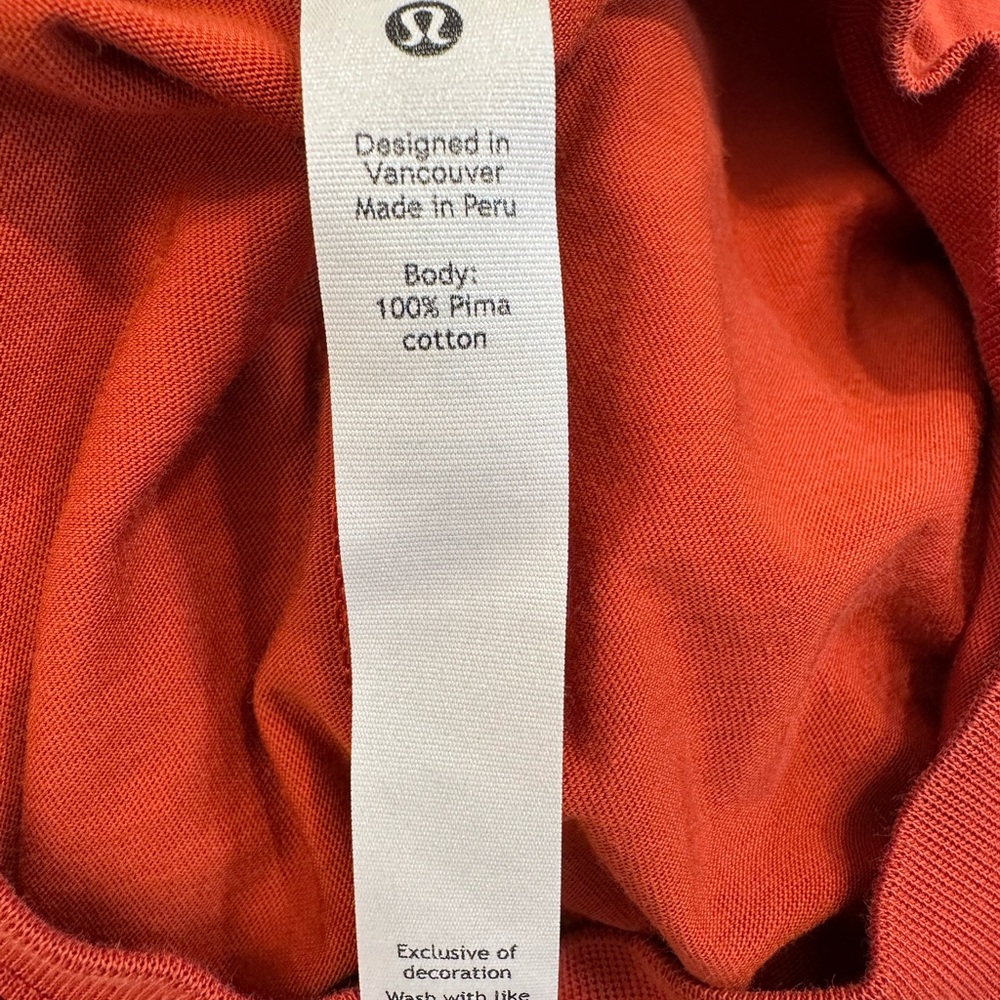 Lululemon Athletica Orange Muscle Tee Sleeveless Top - Picture 6 of 6